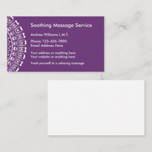 Elegant Massage Professional Business Card