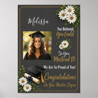 Elegant Master's Graduation Poster 