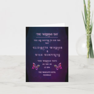 Elegant Mauve and Gold Wedding Invitations