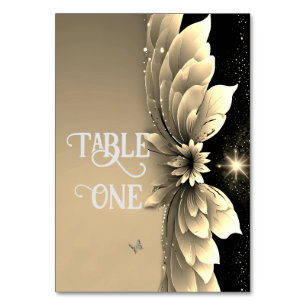 Elegant Mauve and Gold Wedding Table Number