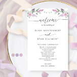 Elegant Mauve and Purple Floral Wedding Program<br><div class="desc">Welcome your guests with this elegant Wedding program with modern handwritten calligraphy elements and beautiful watercolor floral details in mauve, dusty purple, lilac, and lavender hues. Ability to make text changes and adjustments by selecting customise further. Front with wedding ceremony details, back with wedding party names and thank you message...</div>