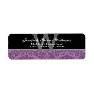 Elegant Mauve Damask Wedding
