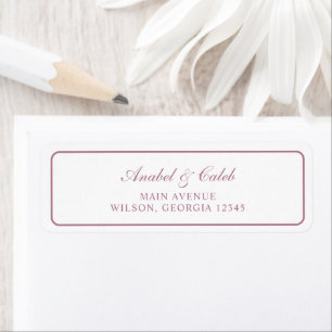 Elegant Mauve Frame Wedding Return Address