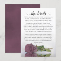 Elegant Mauve Pink Reflecting Rose Wedding Details