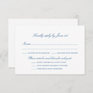 Elegant Meal Options Spruce Point Collection RSVP Card