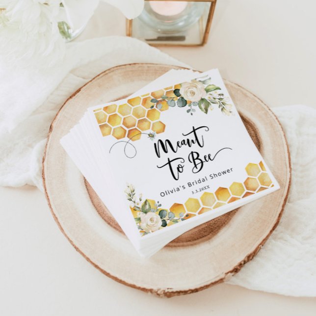 Elegant meant to bee bridal shower napkin (Creator Uploaded)