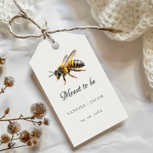Elegant Meant to Bee Wedding Favour  Gift Tags