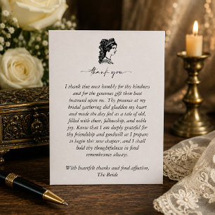 Elegant Mediaeval Fantasy Wedding Thank You Card