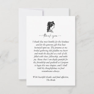 Elegant Mediaeval Fantasy Wedding Thank You Card