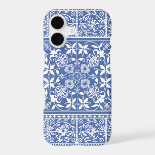 Elegant Mediaeval French Lace Blue and White