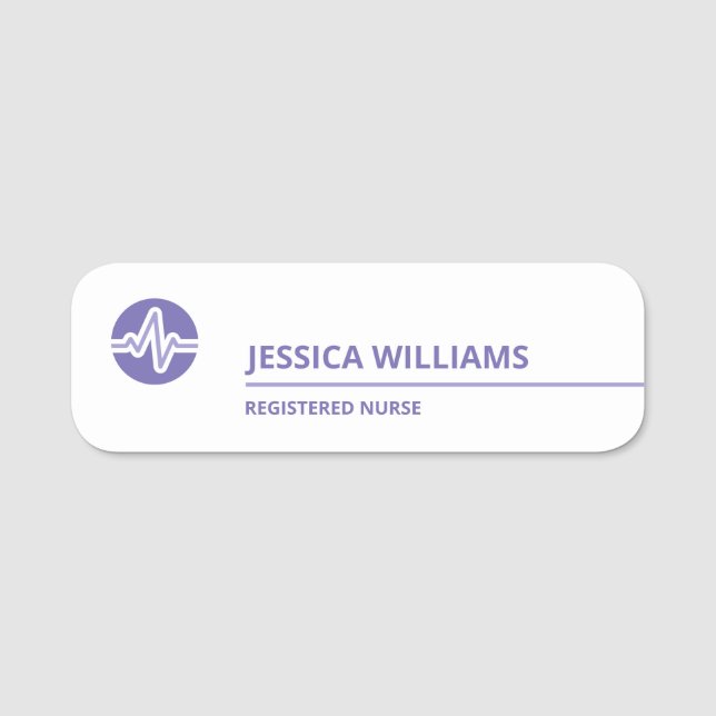 Elegant Medical Professional Name Tag (Front)