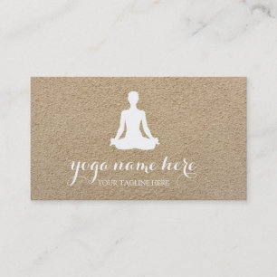 Elegant Meditation Om Logo Yoga Business Card