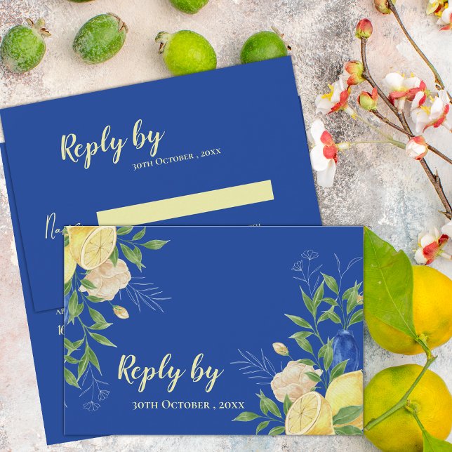 Elegant Mediterranean-Inspired Wedding RSVP Cards (Elegant Mediterranean-Inspired Wedding RSVP Cards)