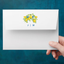 Elegant Mediterranean Lemon & Blue Tile