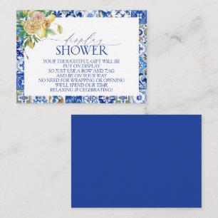 Elegant Mediterranean Lemon Display Bridal Shower Enclosure Card