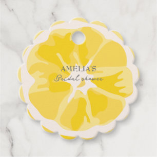 Elegant Mediterranean Lemon Floral Bridal Shower  Favour Tags