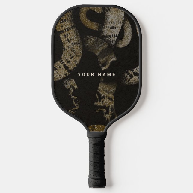 Elegant Medusa Snakes Luxury Art Pickleball Paddle (Front)