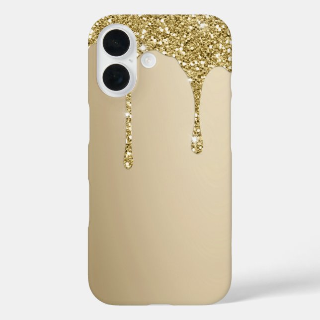 Elegant Melting Gold Glittery Glam Case-Mate iPhone Case (Back)
