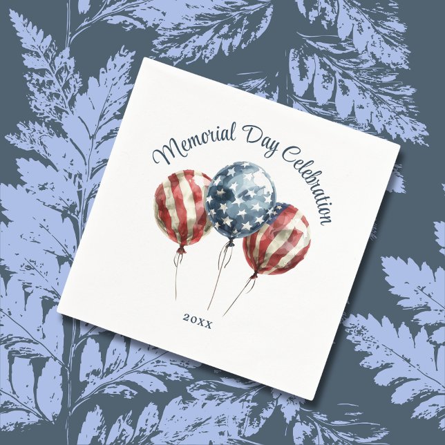 Elegant Memorial Day Party Napkin (Creator Uploaded)