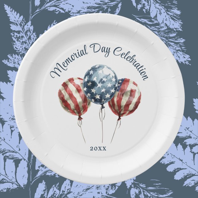 Elegant Memorial Day Party Paper Plate (Creator Uploaded)