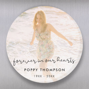 Elegant Memorial Photo Chic Funeral Favour Tribute Magnet
