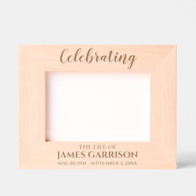 Elegant Memorial Photo Keepsake Etched Frames (Front)