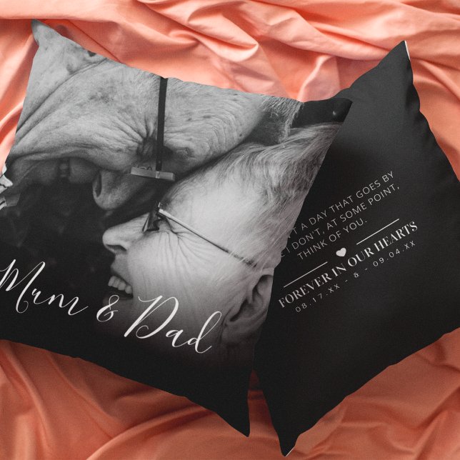 Elegant Memorial Photo | Mum & Dad Cushion (Creator Uploaded)