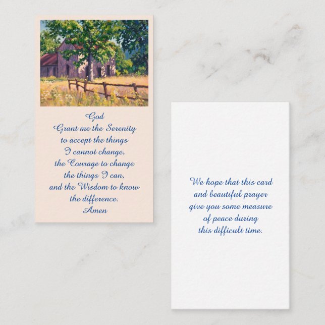 Elegant Memorial Remembrance Funeral Card (Front/Back)
