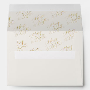 Elegant Merry & Bright Ivory Envelope