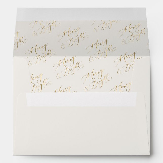 Elegant Merry & Bright Ivory Envelope (Back (Bottom))