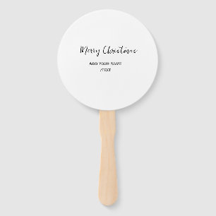 Elegant merry Christmas add text modern simple  Hand Fan