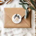 Elegant Merry Christmas Bauble  Classic Round Sticker<br><div class="desc">Elegant Merry Christmas Bauble Classic Round Sticker.</div>