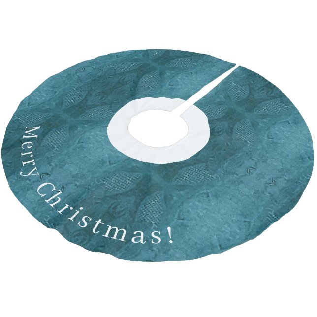 Elegant Merry Christmas Brushed Polyester Tree Skirt (Angled)