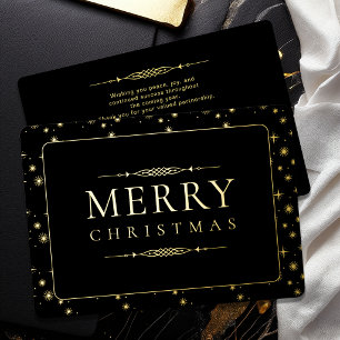 Elegant Merry Christmas Business Gold Foil 