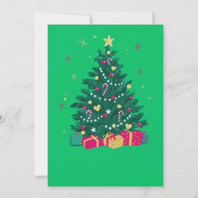 Elegant Merry Christmas Card (Front)