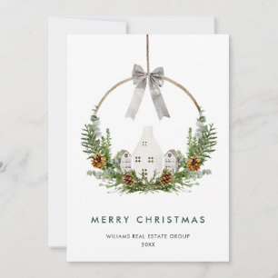 Elegant Merry Christmas Composition Corporate Holiday Card