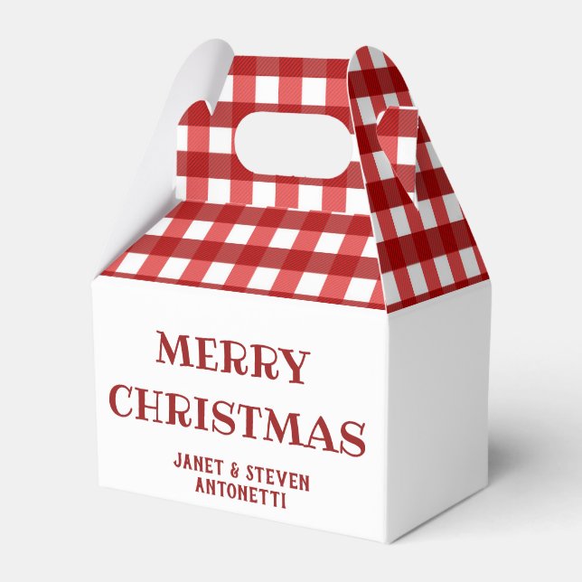Elegant Merry Christmas favour box (Front Side)