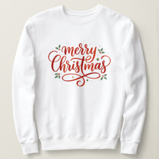 Elegant Merry Christmas Festive Sweatshirt