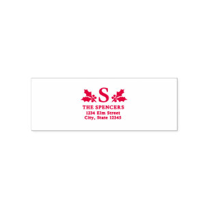 Elegant Merry Christmas Monogram Self-inking Stamp