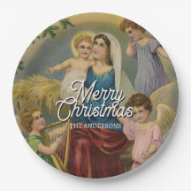Elegant Merry Christmas Nativity Design