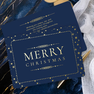 Elegant Merry Christmas Navy Corporate Business