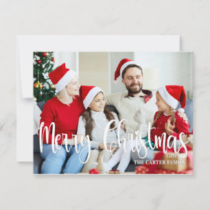 Elegant Merry Christmas Personalised Family Photo 