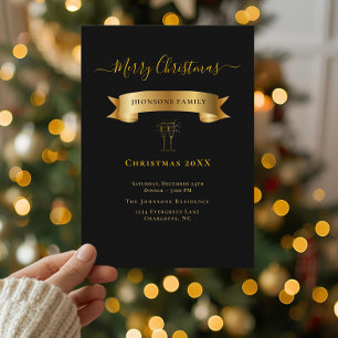 Elegant Merry Christmas Personalised Invitation