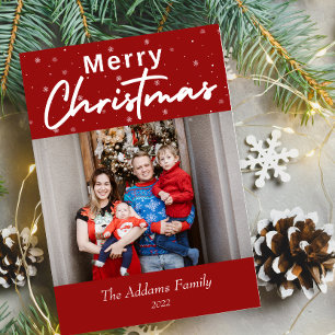 Elegant Merry Christmas  Photo Card