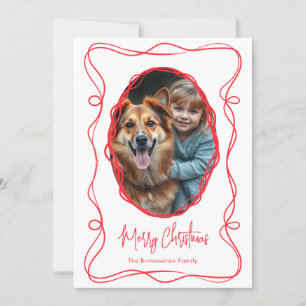 Elegant Merry Christmas Photo Holiday Card