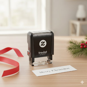 Elegant Merry Christmas Self Inking Stamp for Holi