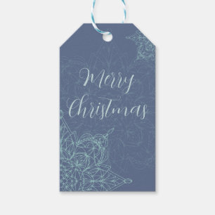 Elegant "Merry Christmas" Snowflake Gift Tag