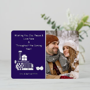 Elegant Merry Christmas Stack of Presents Photo