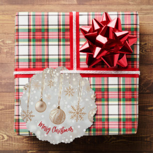 Elegant “Merry Christmas” Tree Decoration Card
