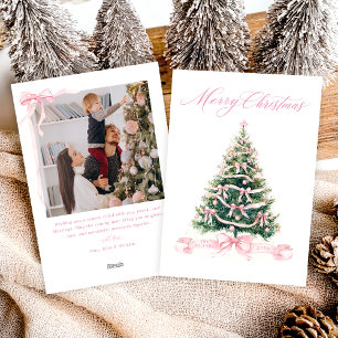 Elegant Merry Christmas Tree Holiday Card